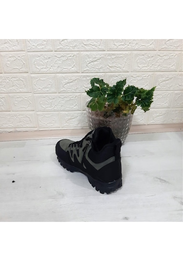 Sky Blue Haki 0050 Fermuarlı Bağacaklı Kaymaz Erkek Bot 001