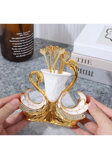 Homyl Kuğu Tabanı Tutucu Tatlı Kaşığı Organizatör Kahve