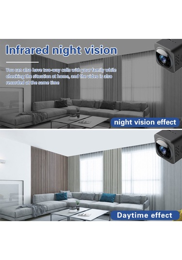 Ximistore9 As02 Mini Wifi Kamera, 1080p Hd Gece Görüşü, Hareket Algılama, Gerçek Zamanlı İzleme, Döngü Kaydı, Sadece 2.4ghz Wifi Desteği Diğer