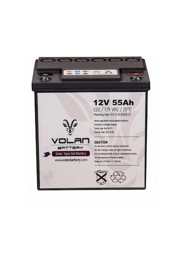 12 Volt 55 Amper Jel Akü Solar Güneş Enerjisi - Volan Akü / 325018661