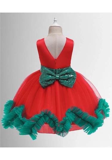 Kız Çocuk Tasarım  Abiye , Özel Gün Elbisesi Kırmızı