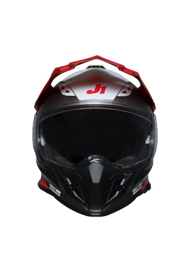 Just1 J34 Pro Outer Space Kapalı Motosiklet Kaskı Siyah Kırmızı Beyaz