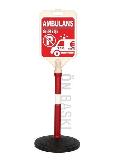 Ambulans Girişi Park Yasak Yönlendirme Ve Bariyer Uyarı Dubası