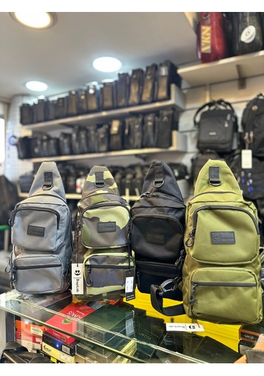 Bagslab Kamuflaj Desen Erkek Çapraz Omuz Çantası-1056