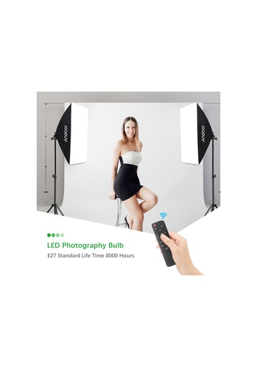 Andoer 150 W Led Ampul Fotoğrafçılık Lamba Ampul 2700k-6500k Beyaz Beyaz