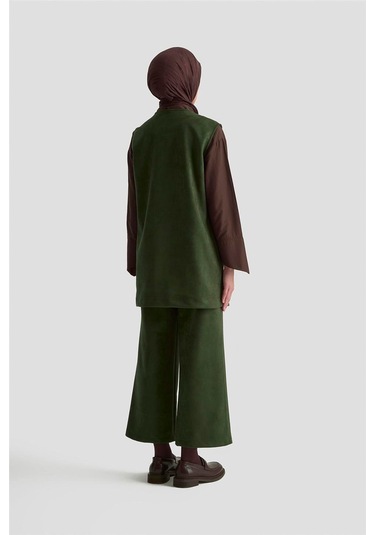 Armine Yelekli Süet Takım 25kd1506 Haki Haki