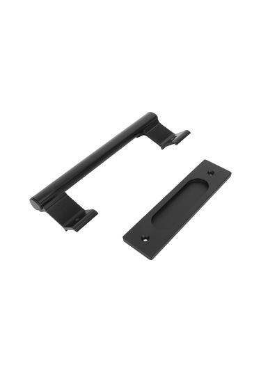 Vkemall Alüminyum Alçıklı Siyah Çift Taraflı Kaydırmalı Kapı Kolu - Deliksiz Montajlı Ev Bahçe Depo Dolap Uygun Diğer