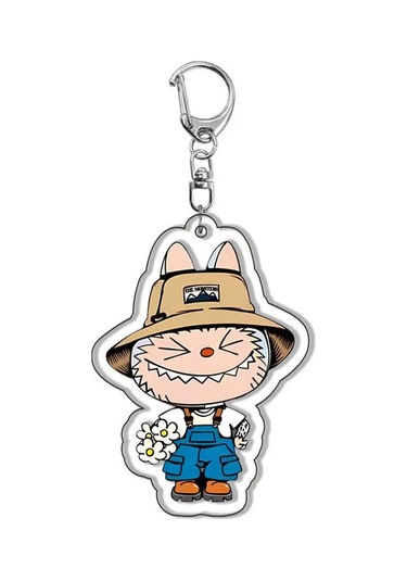 Labubu Küçük Koyun Anahtarlık Sevimli Karikatür Akrilik Aksiyon Figürleri Çanta Lbl1-15