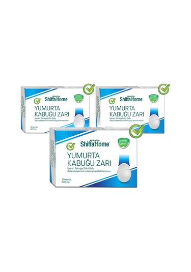Shiffa Home Yumurta Kabuğu Zarı 30 Kapsül X3 Adet