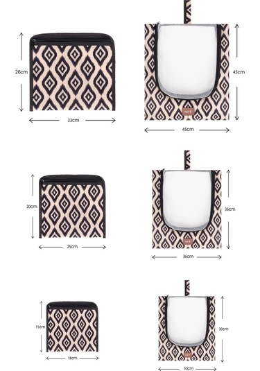 6'lı Bej Valiz Düzenleyici I Bavul Içi Organizer Set I Seyahat Hurcu Xxxxx Bej