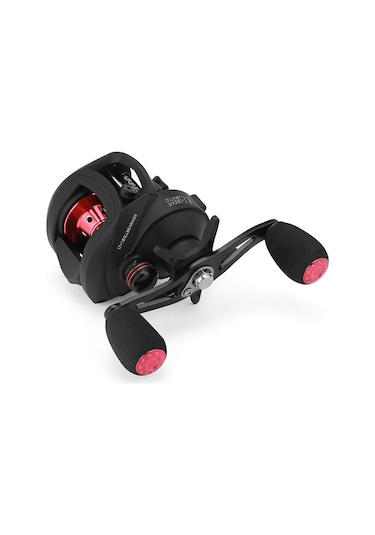 Lemestar 8.1:1 Hızlı Dişli 17+1 Piyasa Manyetik Frenli Uzun Atışlı Metal Köprü Balık Makinesi Kırmızı-siyah