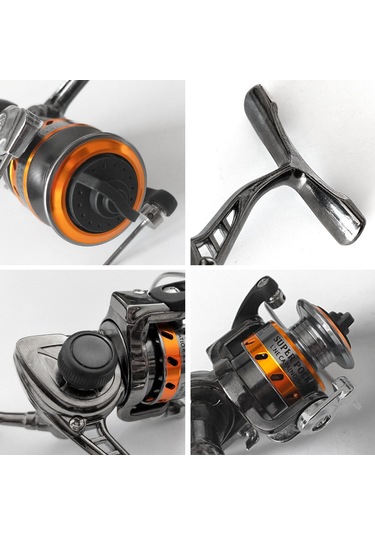 Shineyee Mn100 Metal Spinning Reel 3 Ball Bearings 4.3:1 Oran 4 Kg Maksimum Sürtünme Beyaz Altın Renk Ayağa Takma Kılıfı İçerir