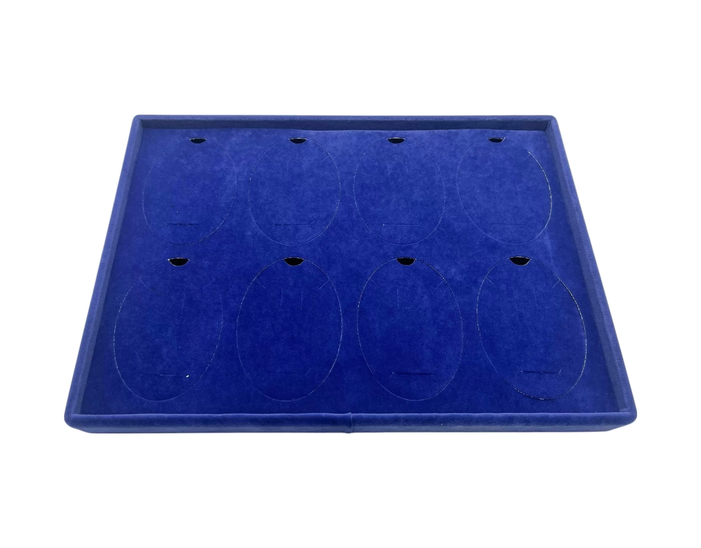 Süet Kumaş Lacivert 34-24 Cm Ayaklı 8 Pedli Kolye Tabla Stand