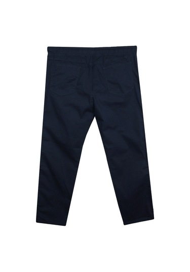 Erkek 118 -156 Kilo Arası İçin Uygun Lastikli Paça Bağcıklı Battal Boy Gabardin Pantolon Lacivert Lacivert