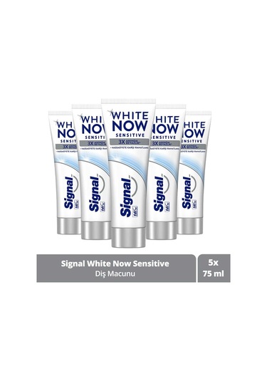 Signal White Now Sensitive Diş Macunu 5 x 75 ML