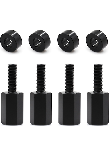 Padalink Can Am X3 İçin 4 Adet Siyah Alüminyum Koltuk Yükseltici Seti, Yastıkçıklı