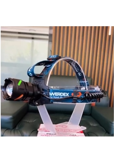 Powerdex Pd-1372 Şarjl Edilebilir Pilli 25w Kafa Lambası Siyah