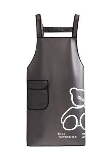 Novahub Siyah Kullanışlı Cep Tasarımı Leke Önleyici Rahat Arka Bağcıklı Ev Mutfağı İçin Pişirme Önlüğü Siyah