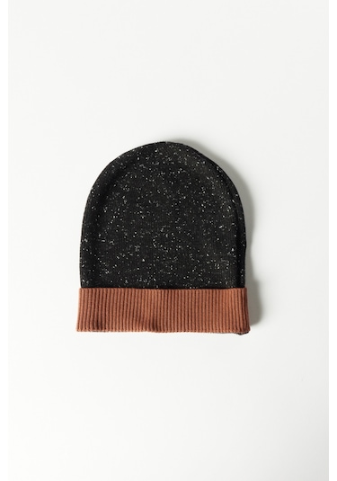 AC&Co / Altınyıldız Classics Erkek Antrasit-kahverengi Atkı-bere Set