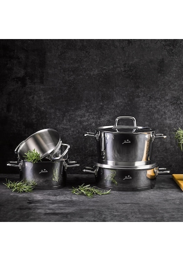 Jumbo Felix 8 Parça Çelik Tencere Seti