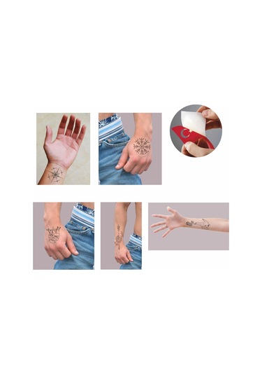 Kaşif Desenleri Set Geçici Dövme Kına Şablonu