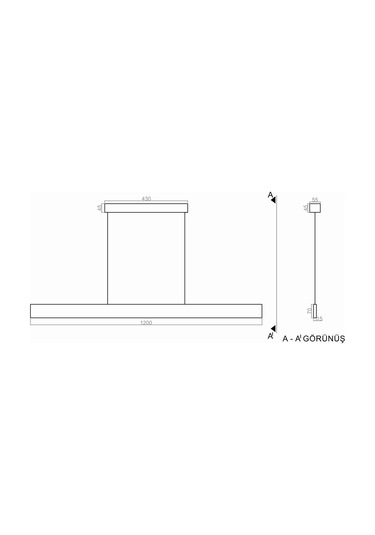 Tra61700 Eco 120 Cm Led Avize Sarkıt L Sıebzıg