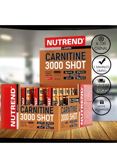 Nutrend L-Carnitine Shot 3000Mg 20 Ampül L-Karnitin + Hediye
