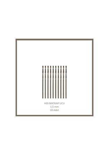 Hss Matkap Ucu 1,5 Mm, Metal, Ahşap, Plastik İçin 10 Adet