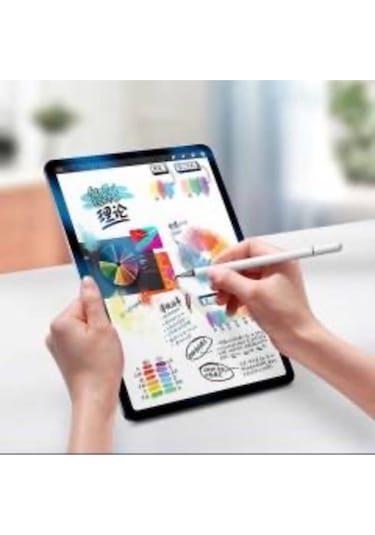Dokunmatik Kalem Üniversal Active Stylus 2in1 Yazı-çizim Kalemi Tüm Cihazlara %100 Uyumlu Model
