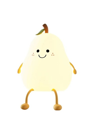 Soulader Armut Şeklinde Yumuşak Silikon Gece Lambası Çocuk Odası Aydınlatma Dekoratif Işık Sari