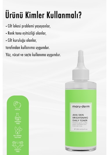 Maruderm Leke Karşıtı Cilt Beyazlatıcı Aha Tonik 250 ML
