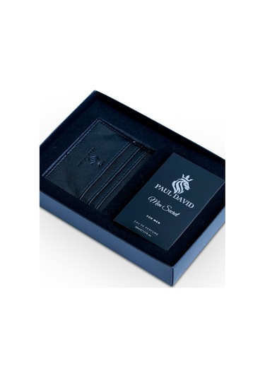 Hediyelik Set Özel Erkek Edp Parfüm Ve Siyah Deri Kartlık - E-270 Amber