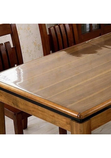 Şeffaf Pvc 2,0 Mm Kalın Masa Örtüsü Kaymaz Koruyucu