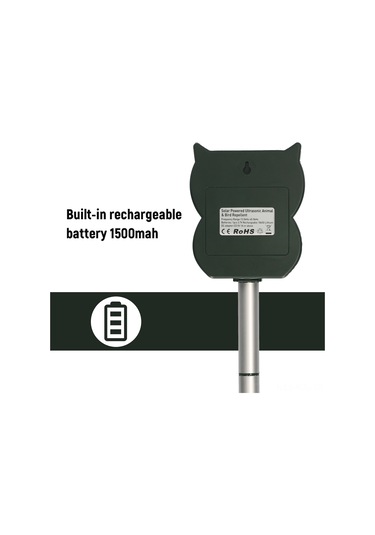 Gajeena Güneş Enerjili Dış Mekan Ultrasonik Hayvan Kovucu, Pır Sensörlü, Led Işık Ve Alarm Sesi İle Hayvanları Uzak Tutucu