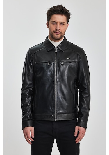 James Siyah Deri Mont 001