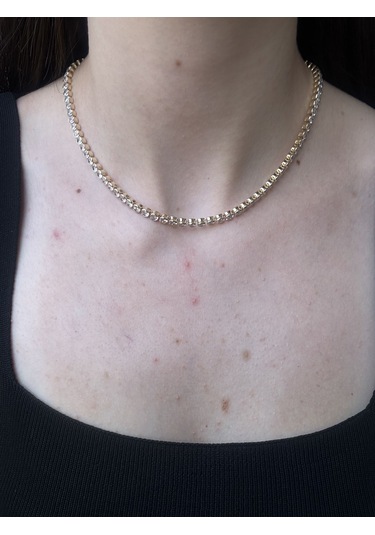 Gold Baget Su Yolu Kolye Altın