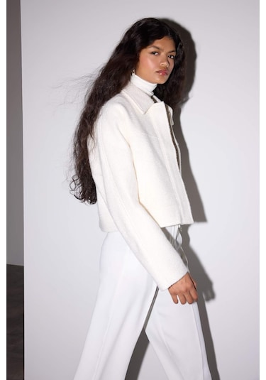 Defacto Regular Fit Polo Yaka Kaşe Mont E8630ax25auer128 Ekru