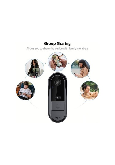 Besthome1 Kablosuz Wifi Gece Görüşlü Kapı Zili, 125 Geniş Açı, İki Yönlü Sesli, Tuya Uygulama Kontrollü, Yüksek Çözünürlüklü, U