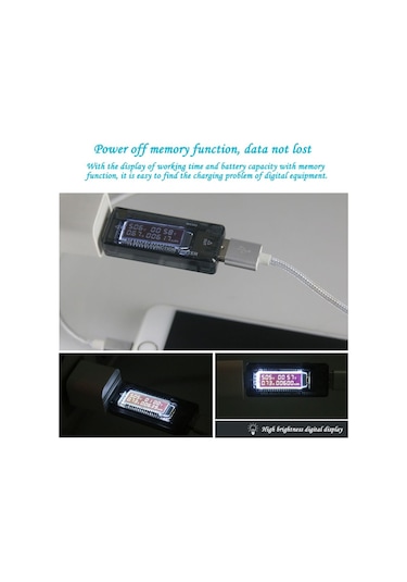 Usb Şarj Akım Voltaj Test Cihazı Usb Arıza Tespit Cihazı Ss-302A