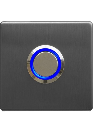 Lockway Z-201amv Antresit Paslanmaz Tek Kontak Zil Butonu Mavi Led