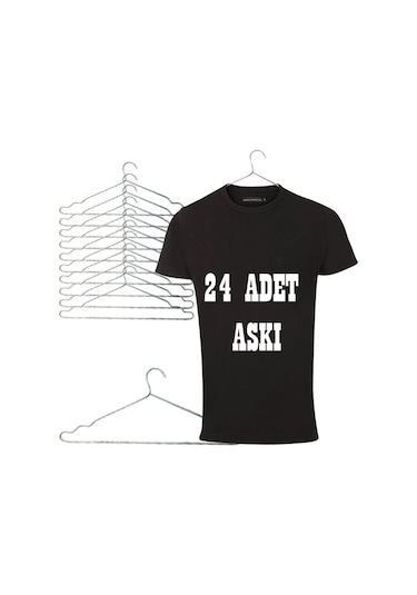 Metal Elbise Askısı Kıyafet Askısı 24Lü Askı 6066 Çok Renkli