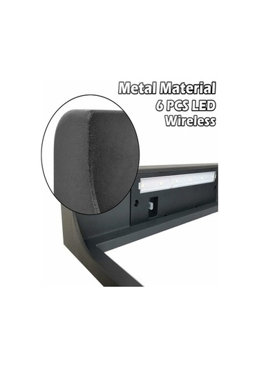 Ebitda Modern Güneş Enerjili Metal Ev Numarası Led Işık - Su Geçirmez Bahçe Lambası 22,5x17,5 Cm