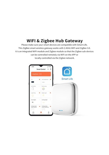 Didadodo Akıllı Ev Merkezi - Wifi, Bt, Zigbee 3.0 Uyumlu Mini Hub Google Asistan Destekli