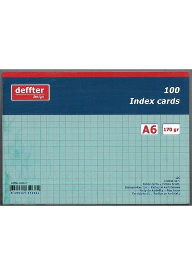 order A6♡ Deffter A6 Kareli Index Kartı Mavi Fiyatları ve Özellikleri