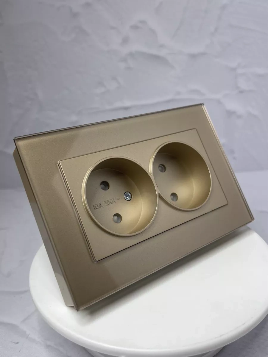 Stekker Tek Topraklamasız Cam Çift Priz. 224724297 Katrin