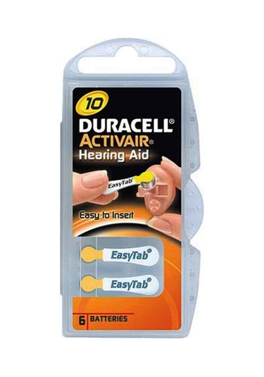 Duracell  No 10 Kulaklık Pili 1 Paket  6'lı