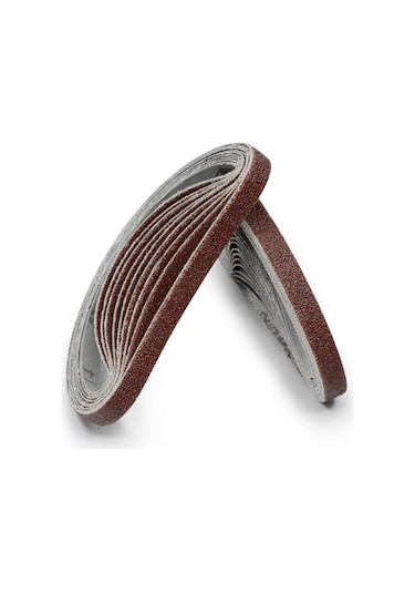 Lemestar 10 Adet 330x10mm Alüminyum Oksit Zımpara Kayışı - 240 Kum - Taşlama Ve Parlatma İçin