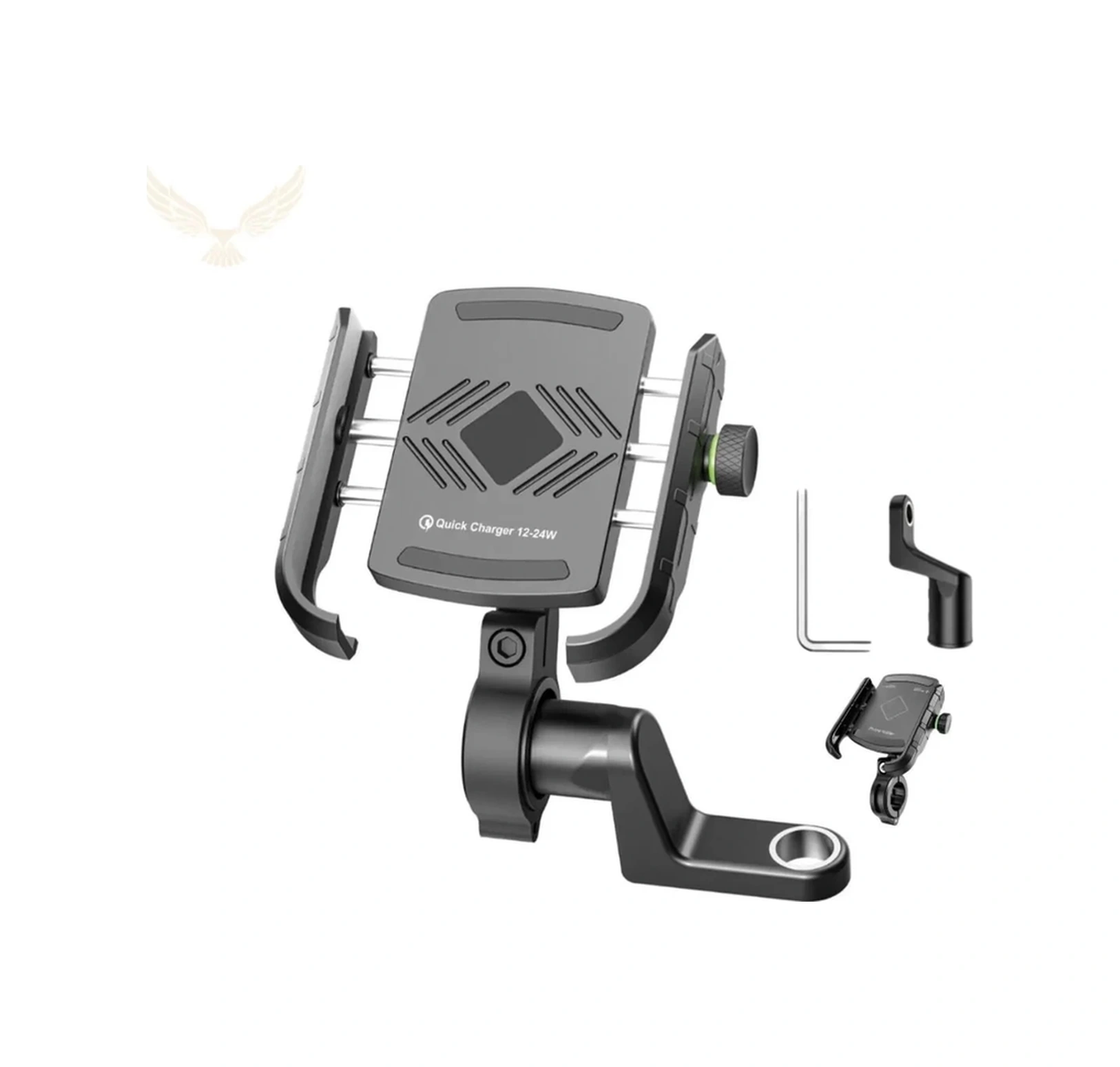 Ceylan Adam Motosiklet Gidon Ve Ayna Bağlantılı Motor Ve Bisiklet Uyumlu Telefon Tutucu 12-24w Hızlı