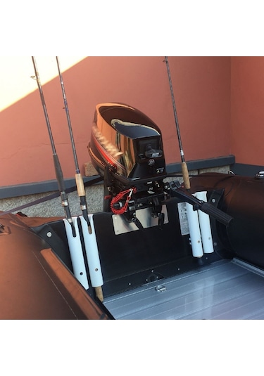 Taşınabilir Olta Rafı Çubuk Tutucular 2 Tüplü Abs Plastik Çubuk Rafları Ray Montaj Braketi