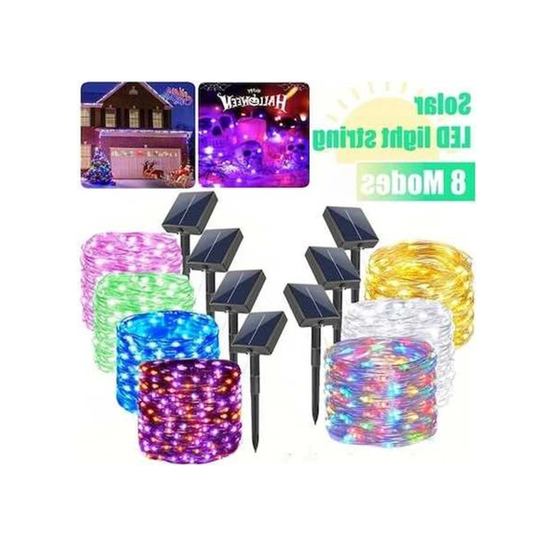 Trendooze Güneş022 50 Led 700cm Pembe Bahçe Dış Mekan Aydınlatma Şerit